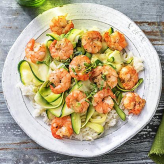 Shrimp and<br>zucchini ribbons