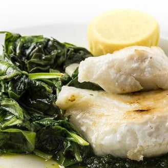 Deluxe white fish<br>& spinach