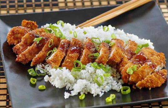 Sweet Chilli Chicken Katsu with Jasmine Rice & Veg